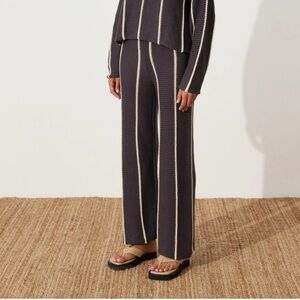 Zulu and Zephyr Charcoal Stripe Knit Pants